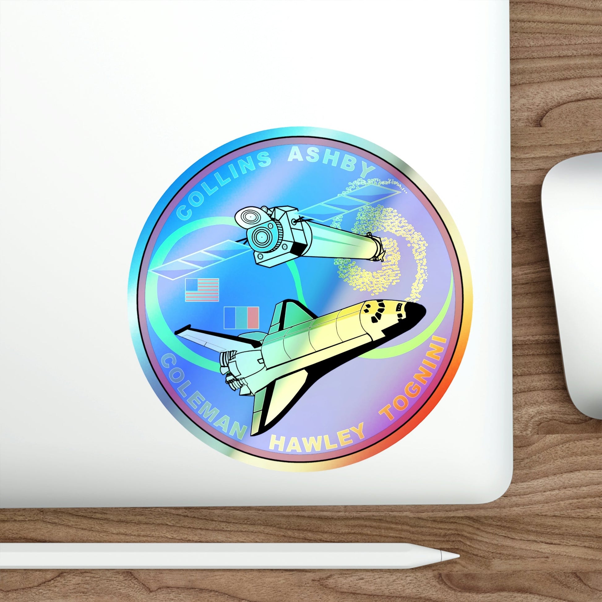 STS 93 (NASA) Holographic STICKER Die-Cut Vinyl Decal-The Sticker Space