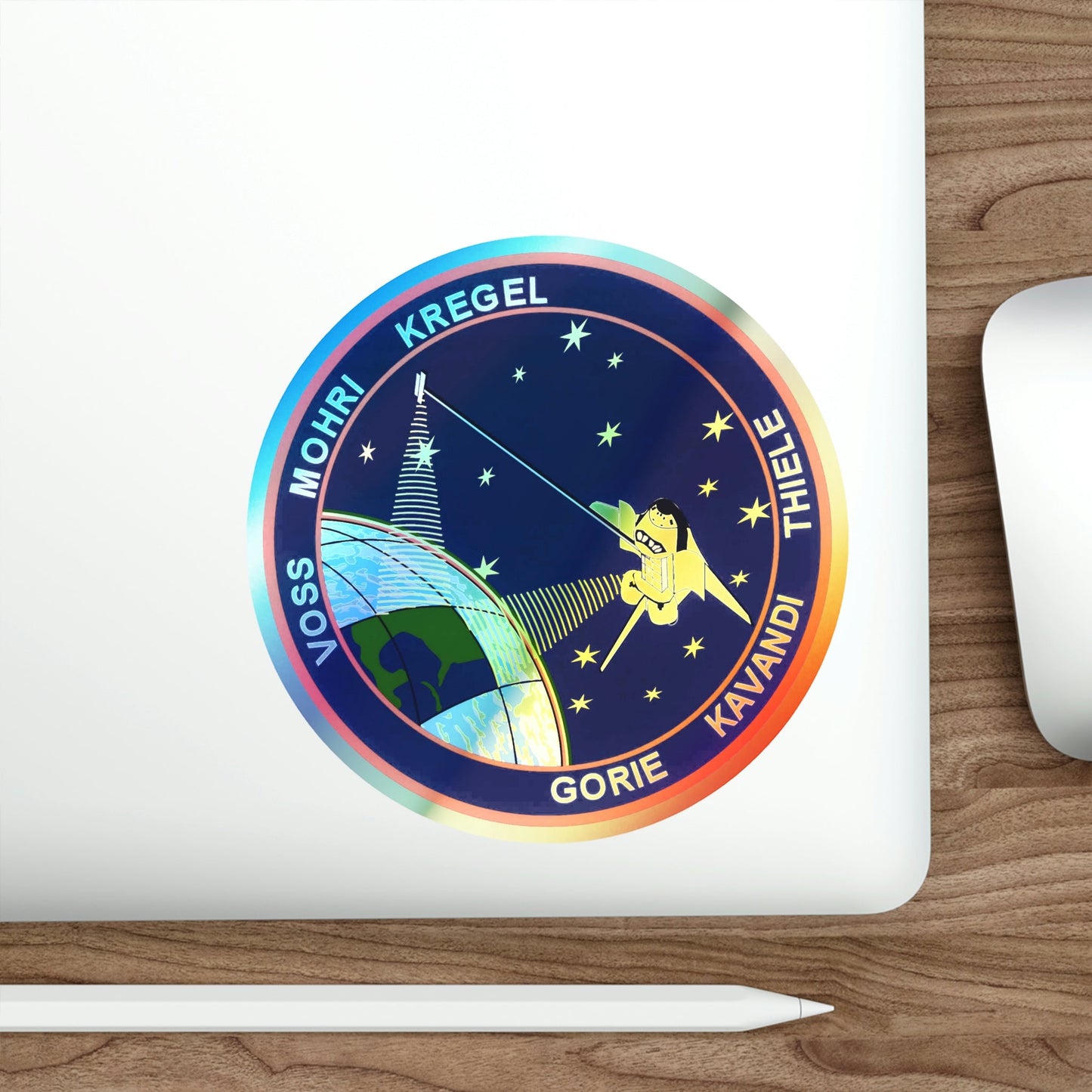 STS 99 (NASA) Holographic STICKER Die-Cut Vinyl Decal-The Sticker Space