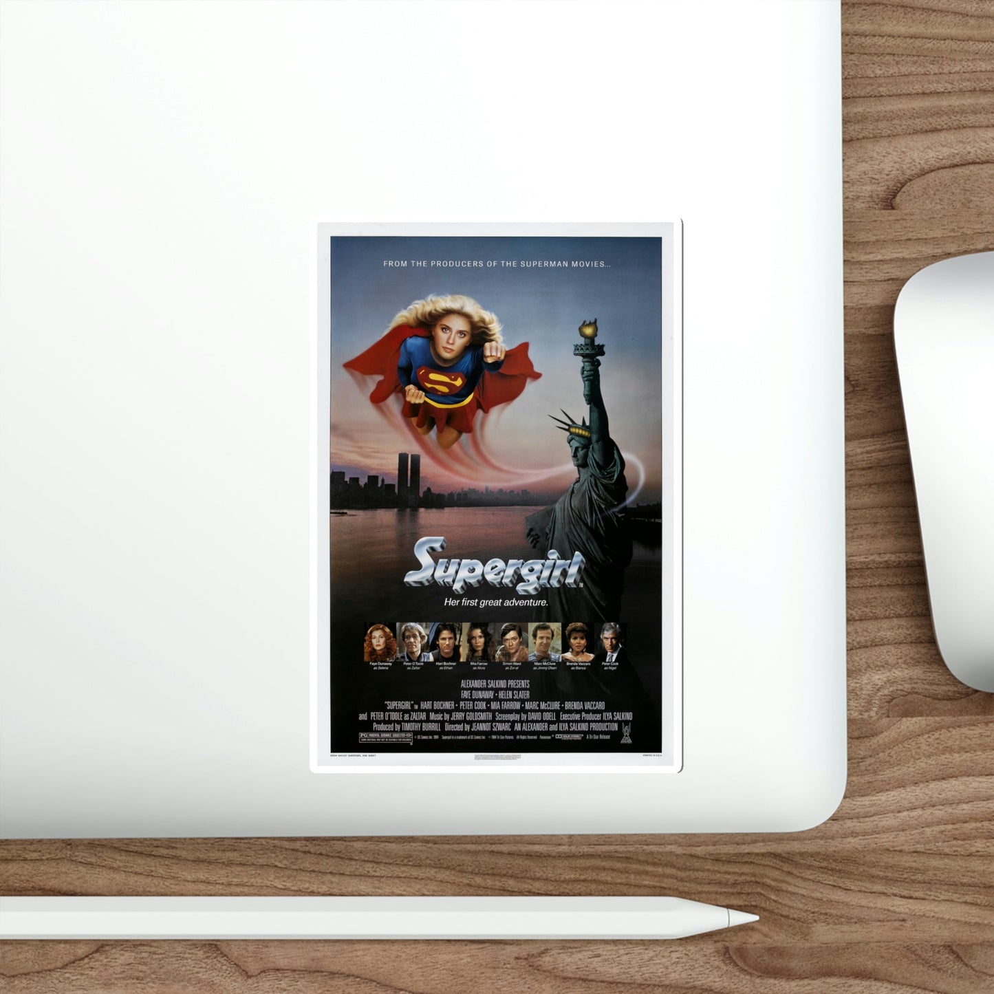 Supergirl 1984 Movie Poster STICKER Vinyl Die-Cut Decal-The Sticker Space