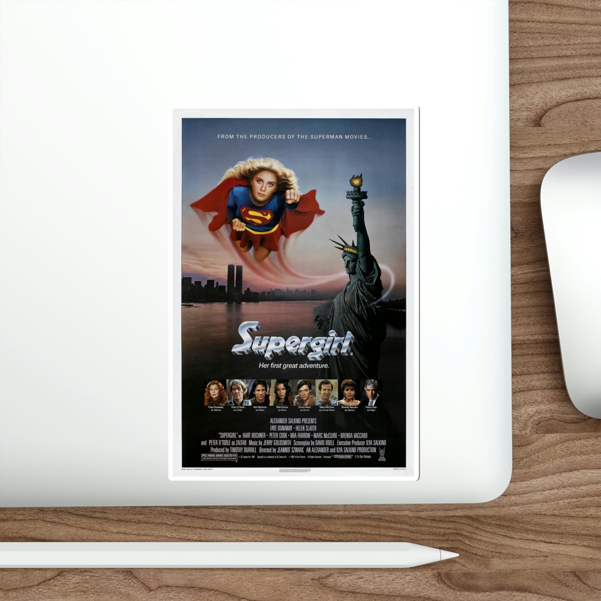 Supergirl 1984 Movie Poster STICKER Vinyl Die-Cut Decal-The Sticker Space