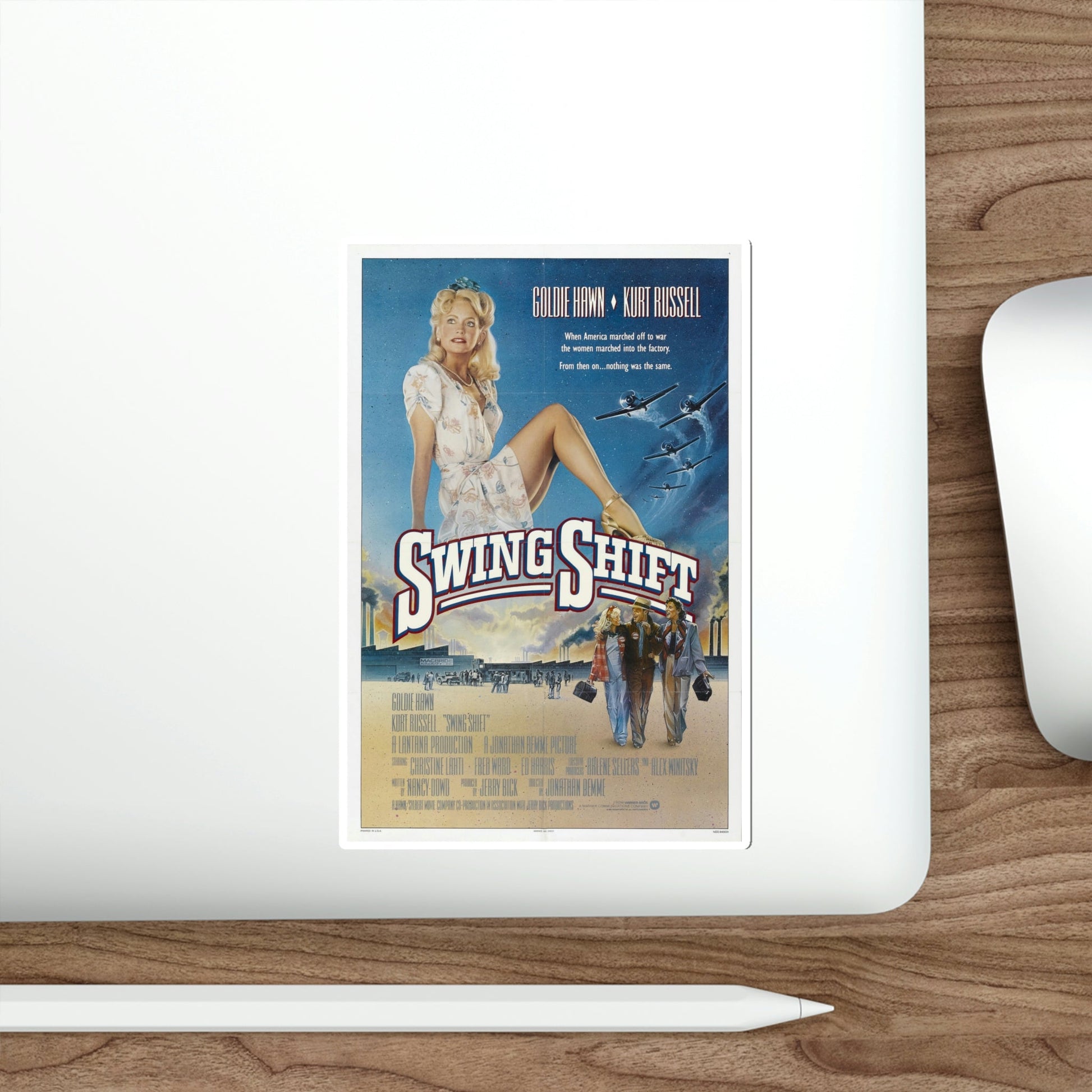 Swing Shift 1984 Movie Poster STICKER Vinyl Die-Cut Decal-The Sticker Space