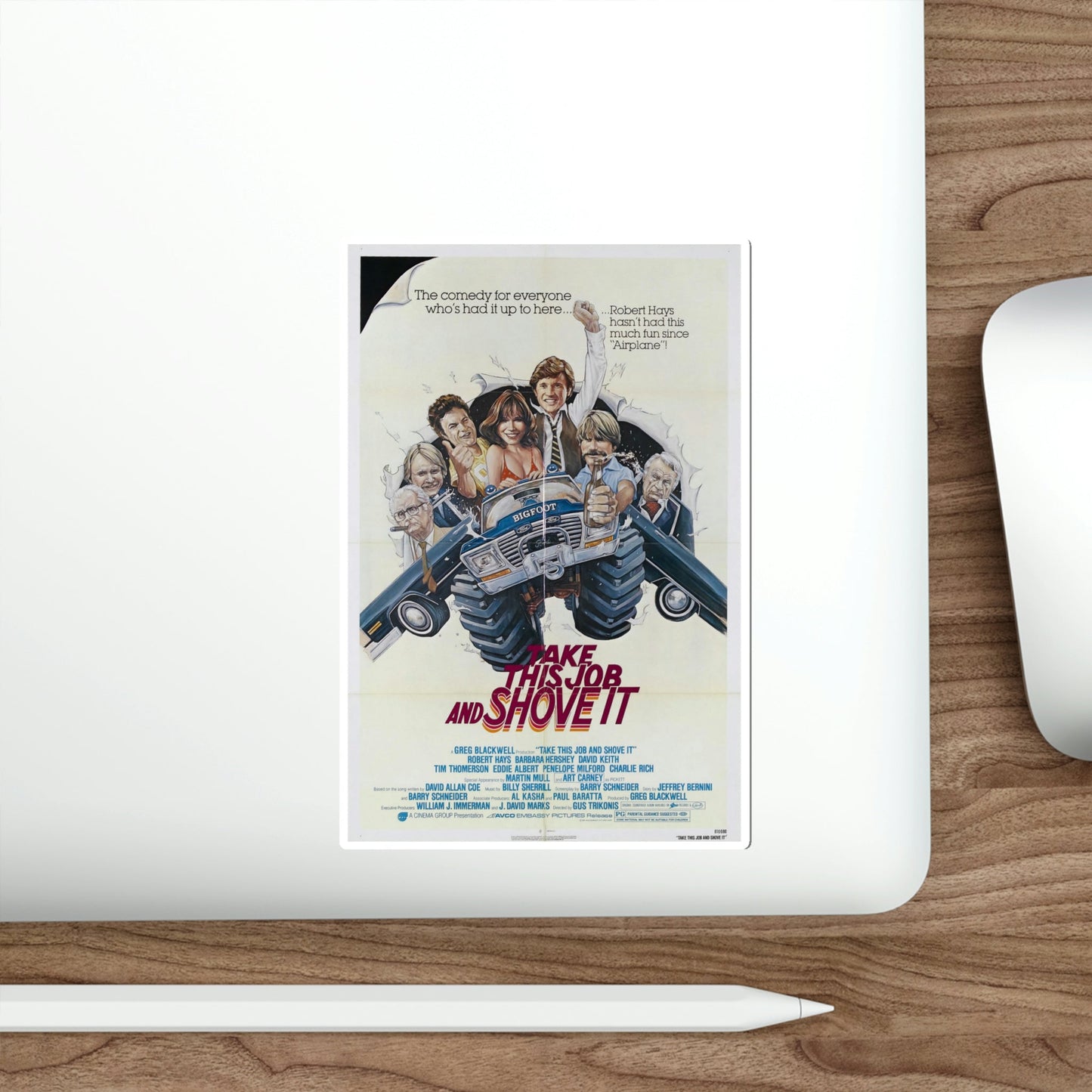 Take This Job and Shove It 1981 Movie Poster STICKER Vinyl Die-Cut Decal-The Sticker Space