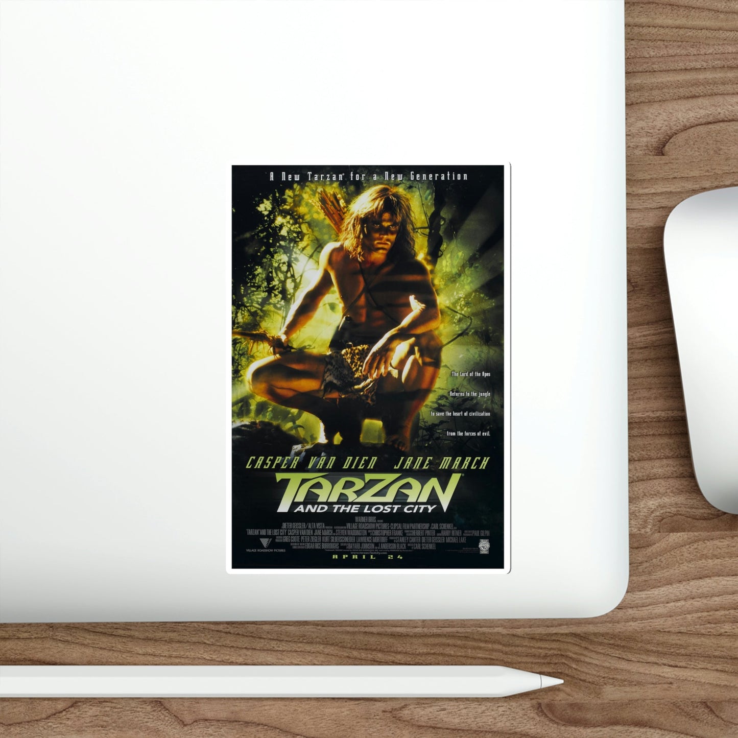 Tarzan and the Lost City 1998 Movie Poster STICKER Vinyl Die-Cut Decal-The Sticker Space