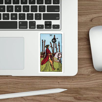 The 6 of Wands (Rider Waite Tarot Deck) STICKER Vinyl Die-Cut Decal-The Sticker Space