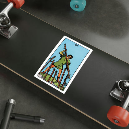 The 7 of Wands (Rider Waite Tarot Deck) STICKER Vinyl Die-Cut Decal-The Sticker Space