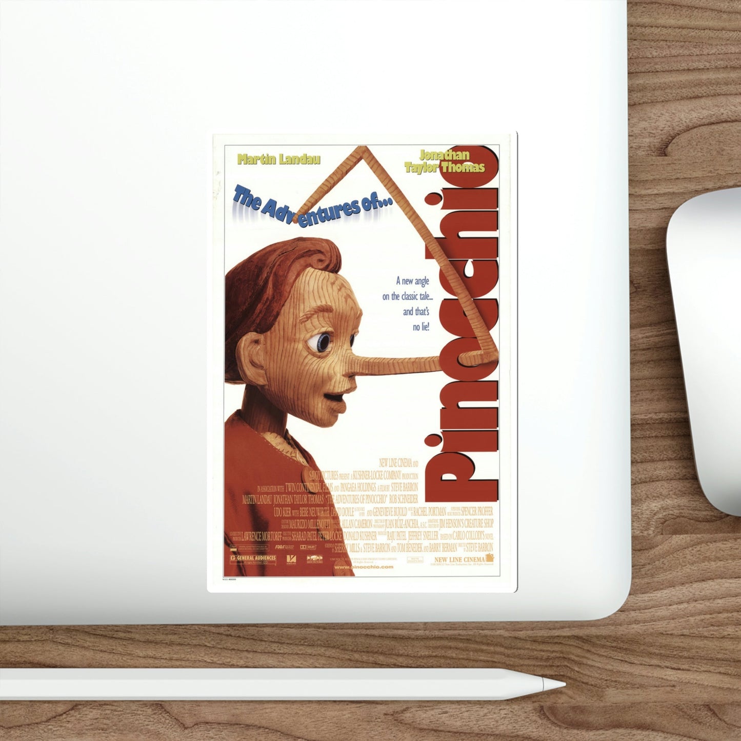 The Adventures Of Pinocchio 1996 Movie Poster STICKER Vinyl Die-Cut Decal-The Sticker Space