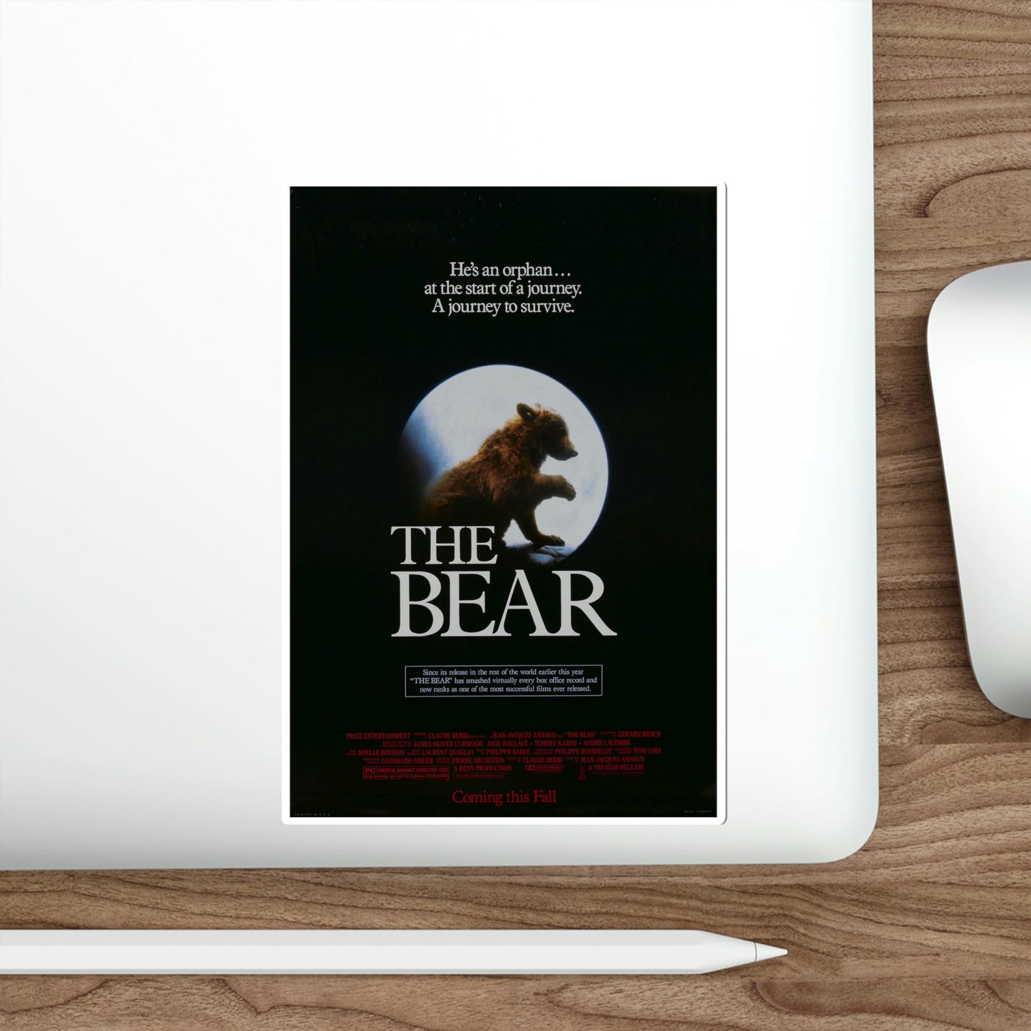 The Bear 1989 Movie Poster STICKER Vinyl Die-Cut Decal-The Sticker Space