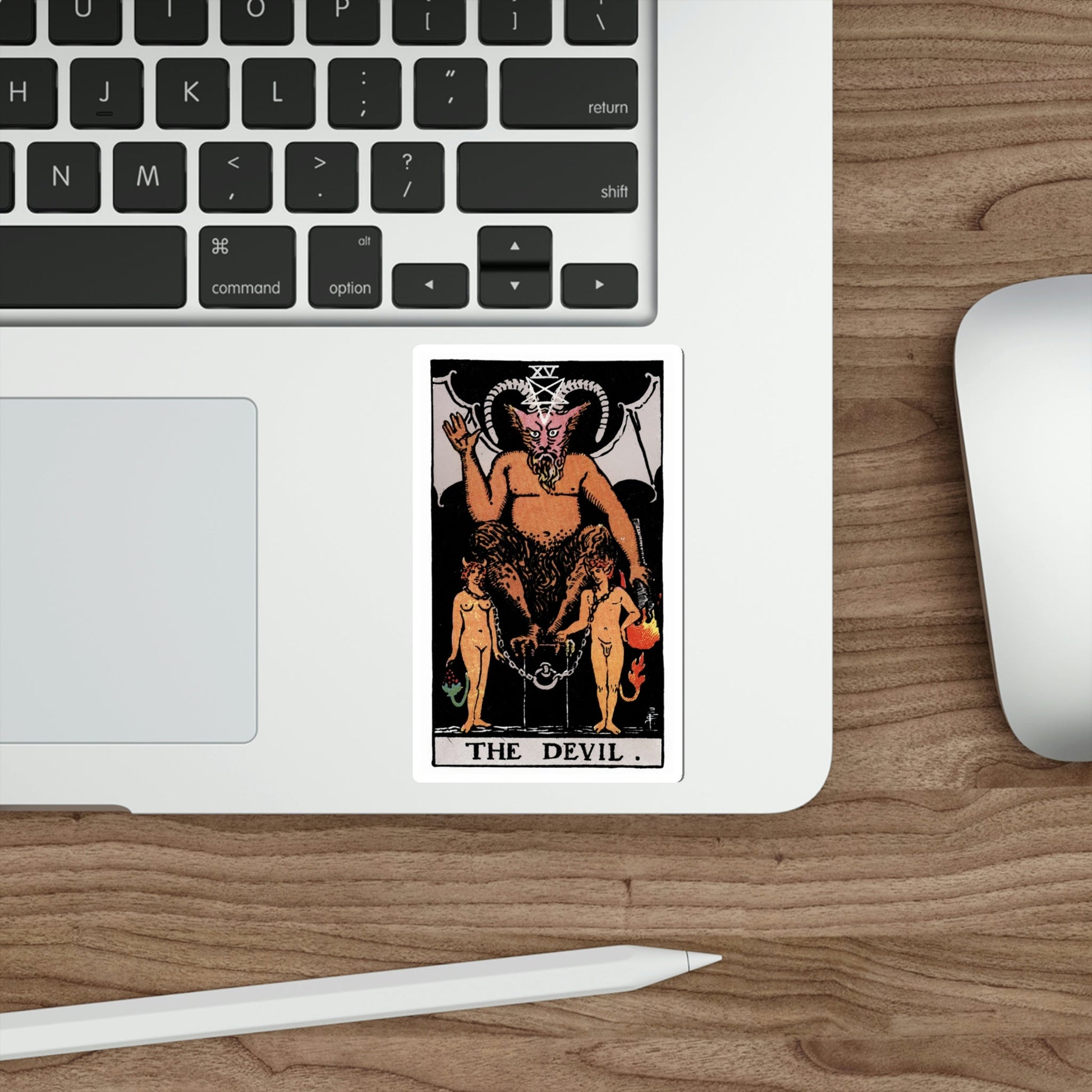 The Devil (Rider Waite Tarot Deck) STICKER Vinyl Die-Cut Decal-The Sticker Space