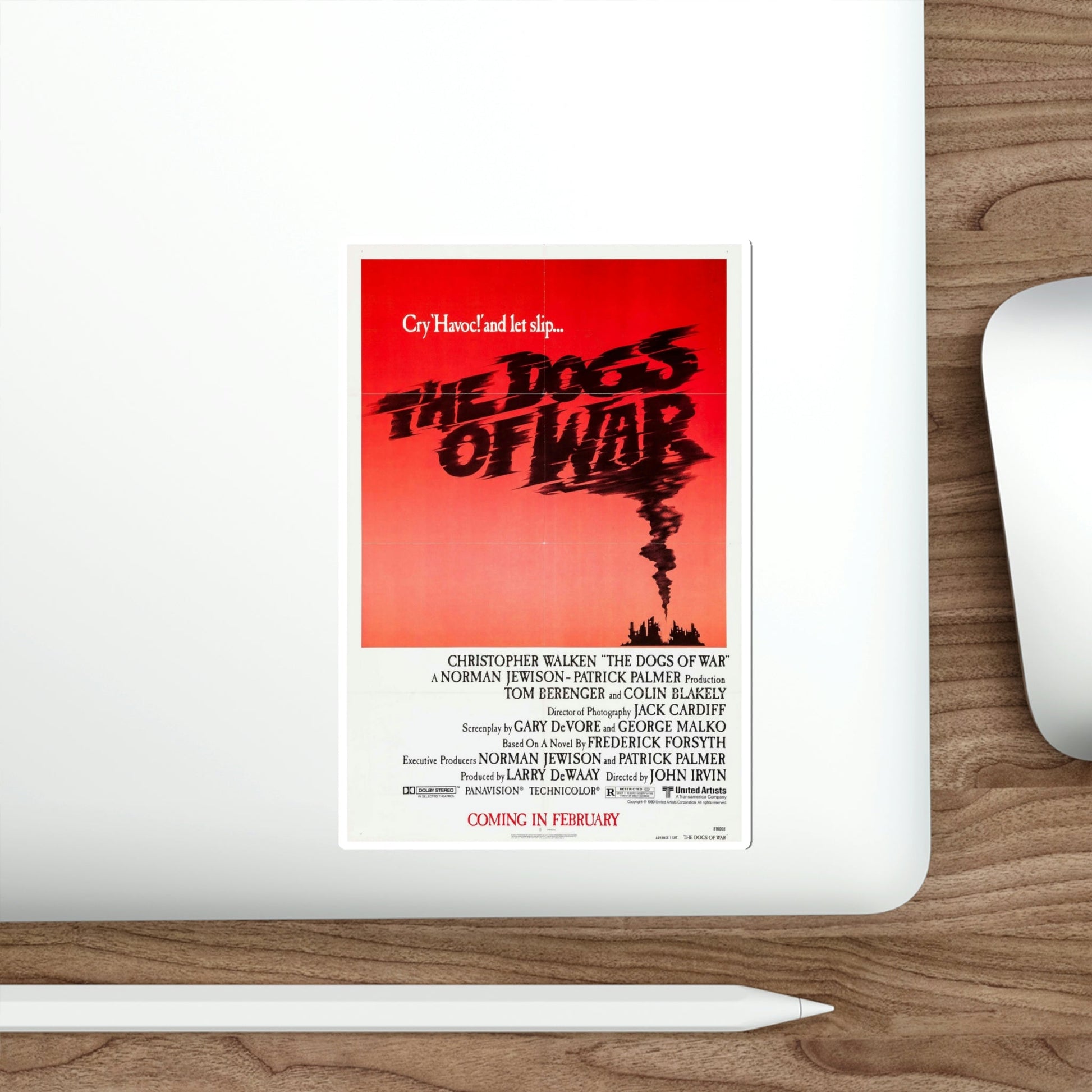 The Dogs of War 1981 Movie Poster STICKER Vinyl Die-Cut Decal-The Sticker Space