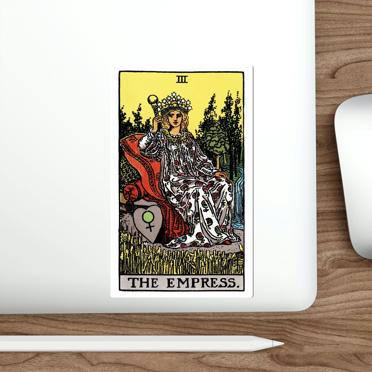 The Empress (Rider Waite Tarot Deck) STICKER Vinyl Die-Cut Decal-The Sticker Space