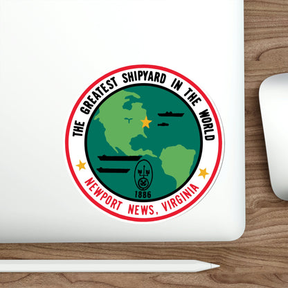 The Greatest Shipyard in the World Newport News VA (U.S. Navy) STICKER Vinyl Die-Cut Decal-The Sticker Space