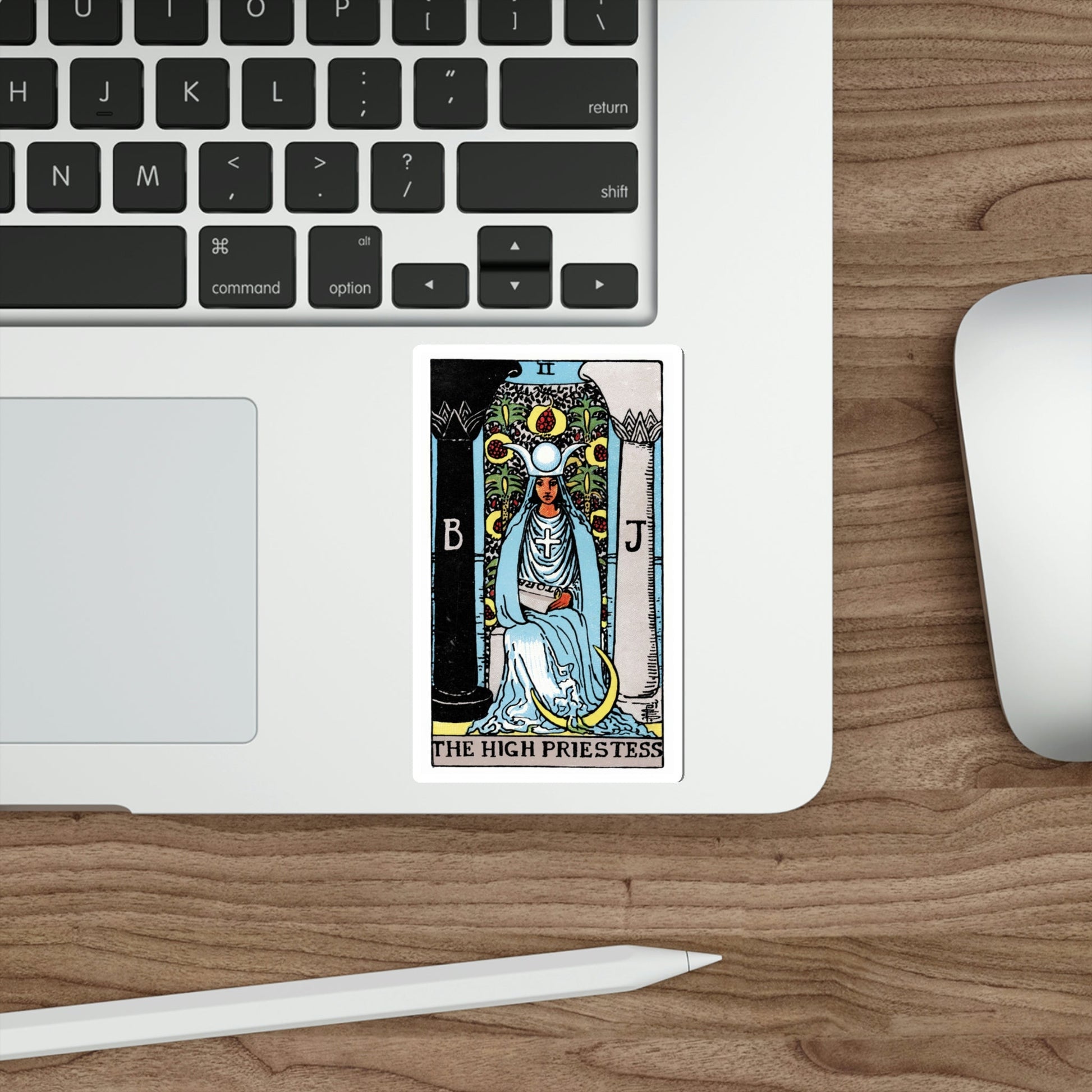 The High Priestess (Rider Waite Tarot Deck) STICKER Vinyl Die-Cut Decal-The Sticker Space