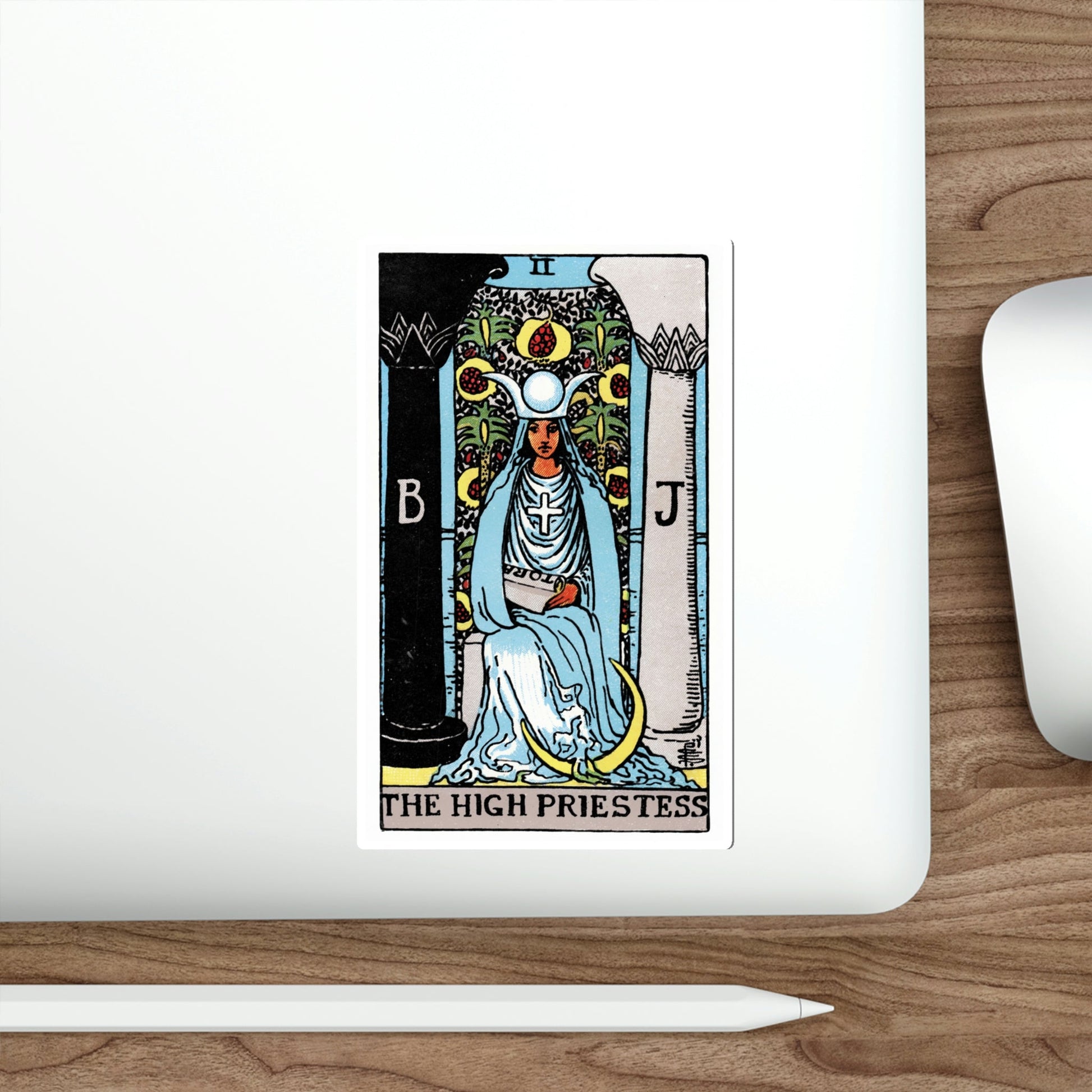 The High Priestess (Rider Waite Tarot Deck) STICKER Vinyl Die-Cut Decal-The Sticker Space