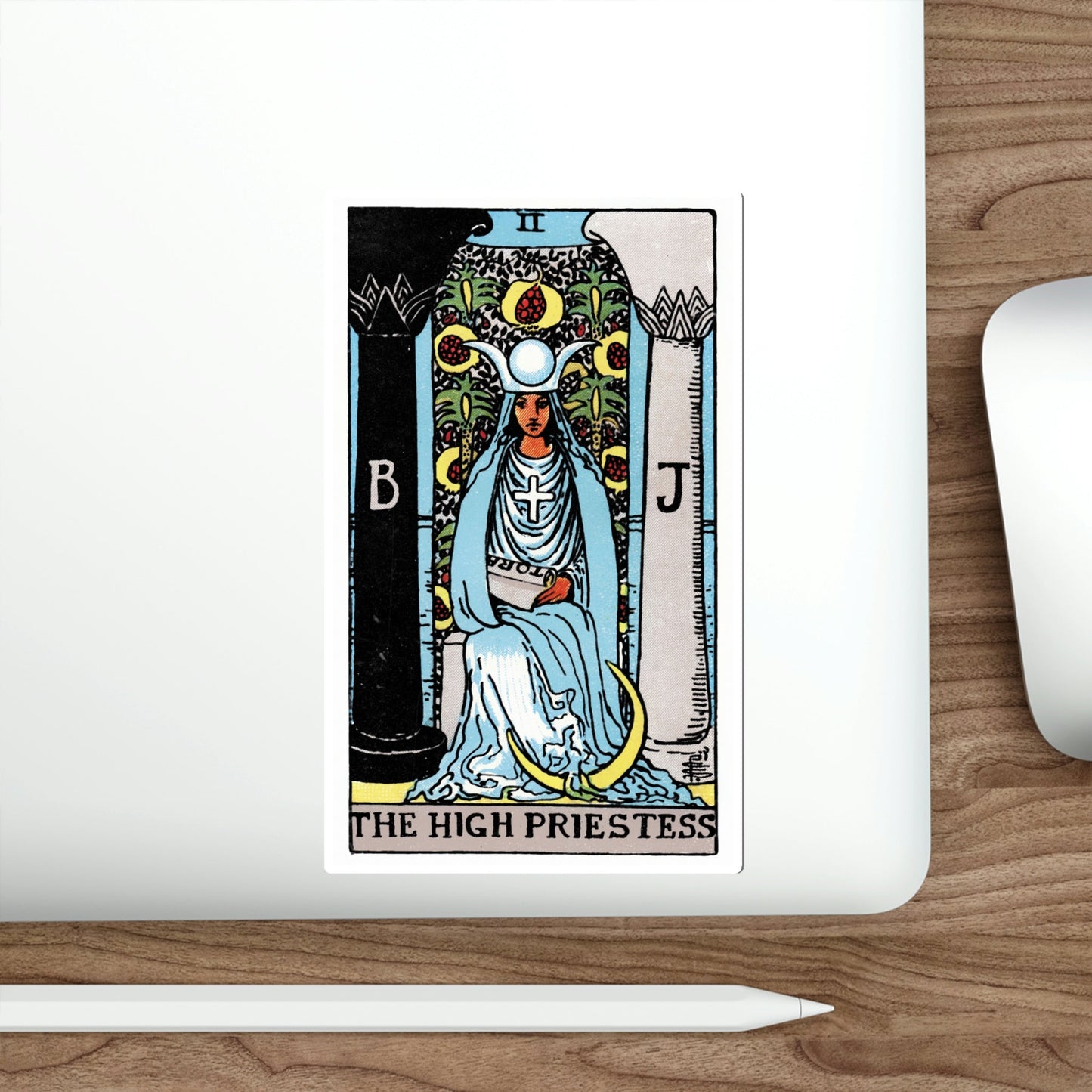 The High Priestess (Rider Waite Tarot Deck) STICKER Vinyl Die-Cut Decal-The Sticker Space