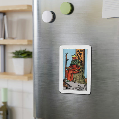 The King of Wands (Tarot Card) Die-Cut Magnet-The Sticker Space
