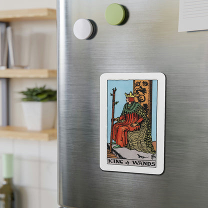 The King of Wands (Tarot Card) Die-Cut Magnet-The Sticker Space