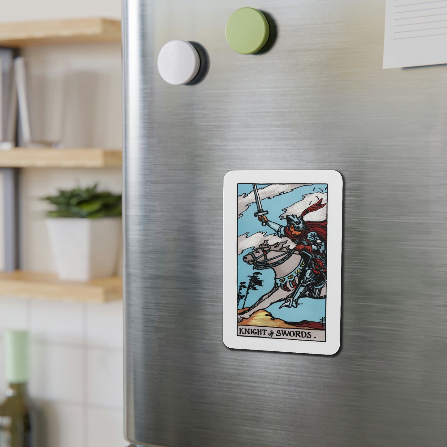 The Knight of Swords (Tarot Card) Die-Cut Magnet-The Sticker Space