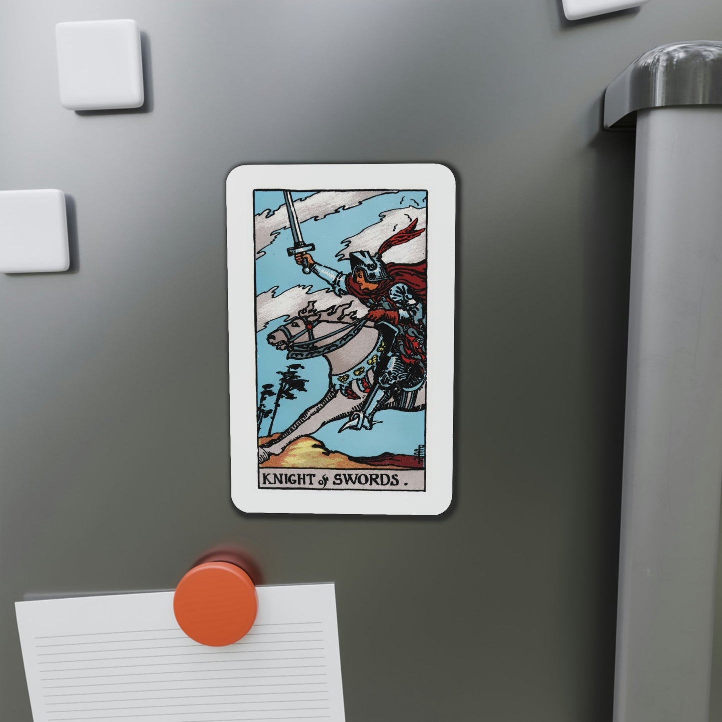 The Knight of Swords (Tarot Card) Die-Cut Magnet-The Sticker Space