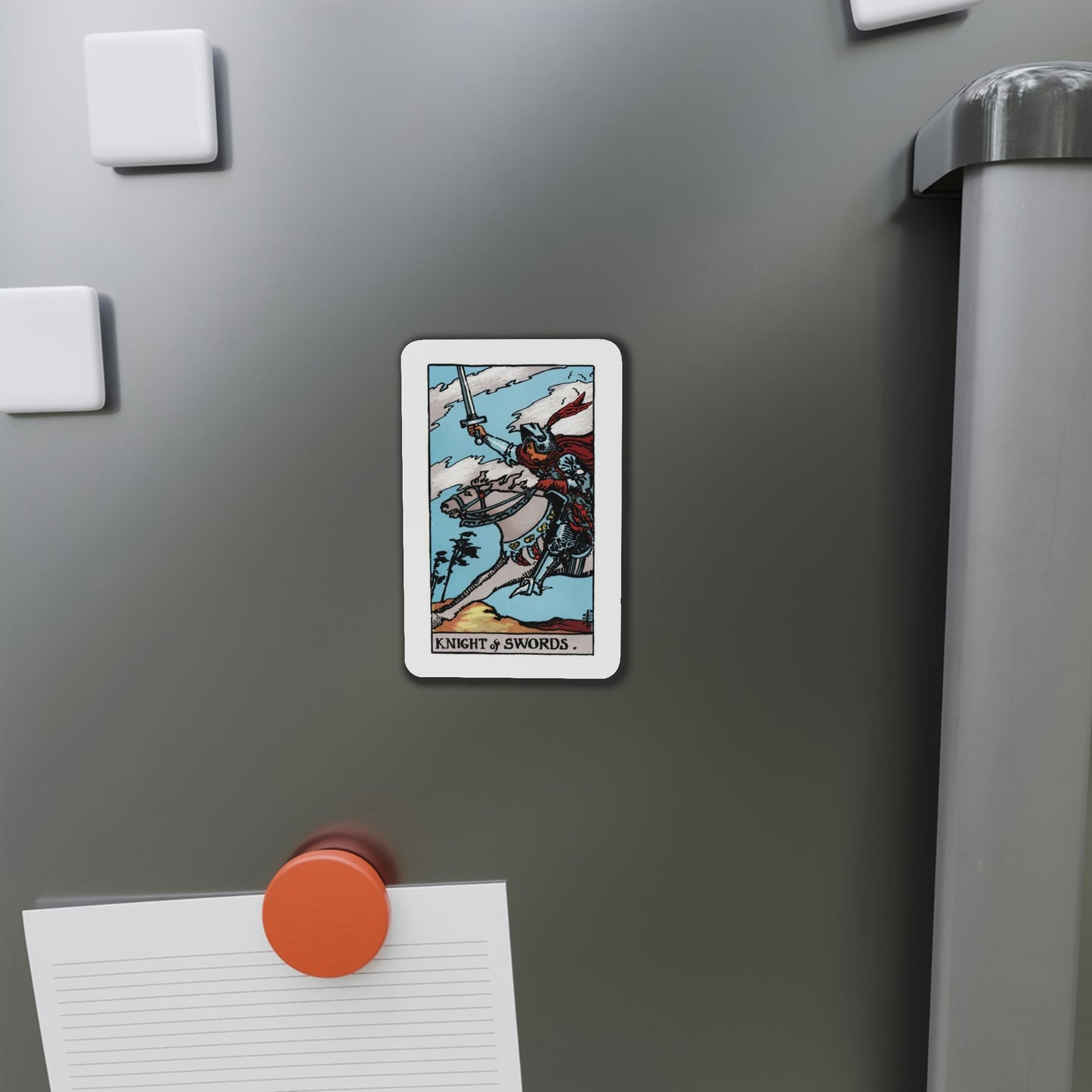 The Knight of Swords (Tarot Card) Die-Cut Magnet-The Sticker Space