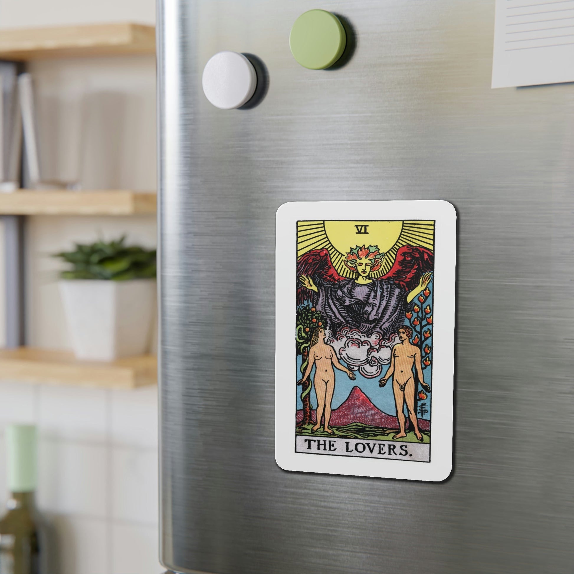 The Lovers (Tarot Card) Die-Cut Magnet-The Sticker Space