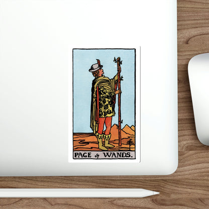 The Page of Wands (Rider Waite Tarot Deck) STICKER Vinyl Die-Cut Decal-The Sticker Space