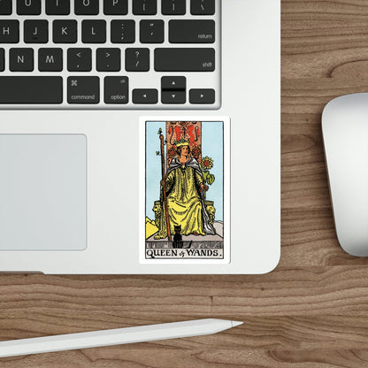 The Queen of Wands (Rider Waite Tarot Deck) STICKER Vinyl Die-Cut Decal-The Sticker Space