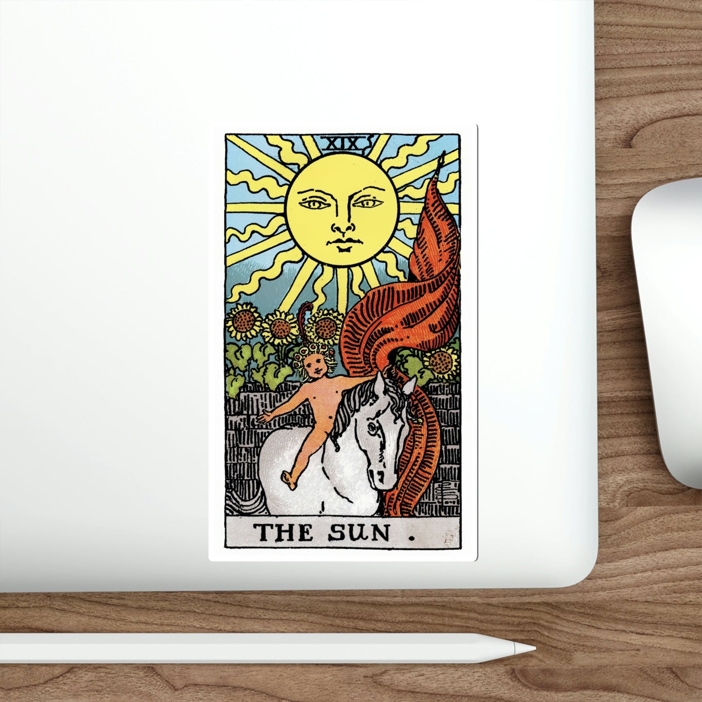 The Sun (Rider Waite Tarot Deck) STICKER Vinyl Die-Cut Decal-The Sticker Space