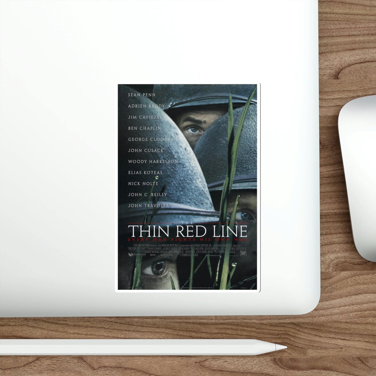 The Thin Red Line 1998 Movie Poster STICKER Vinyl Die-Cut Decal-The Sticker Space