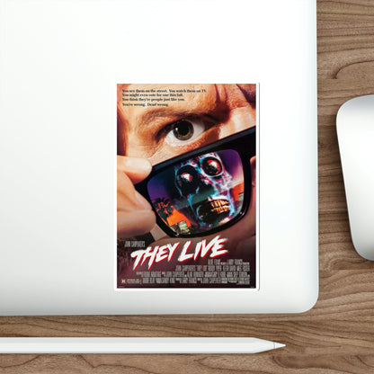 They Live 1988 Movie Poster STICKER Vinyl Die-Cut Decal-The Sticker Space