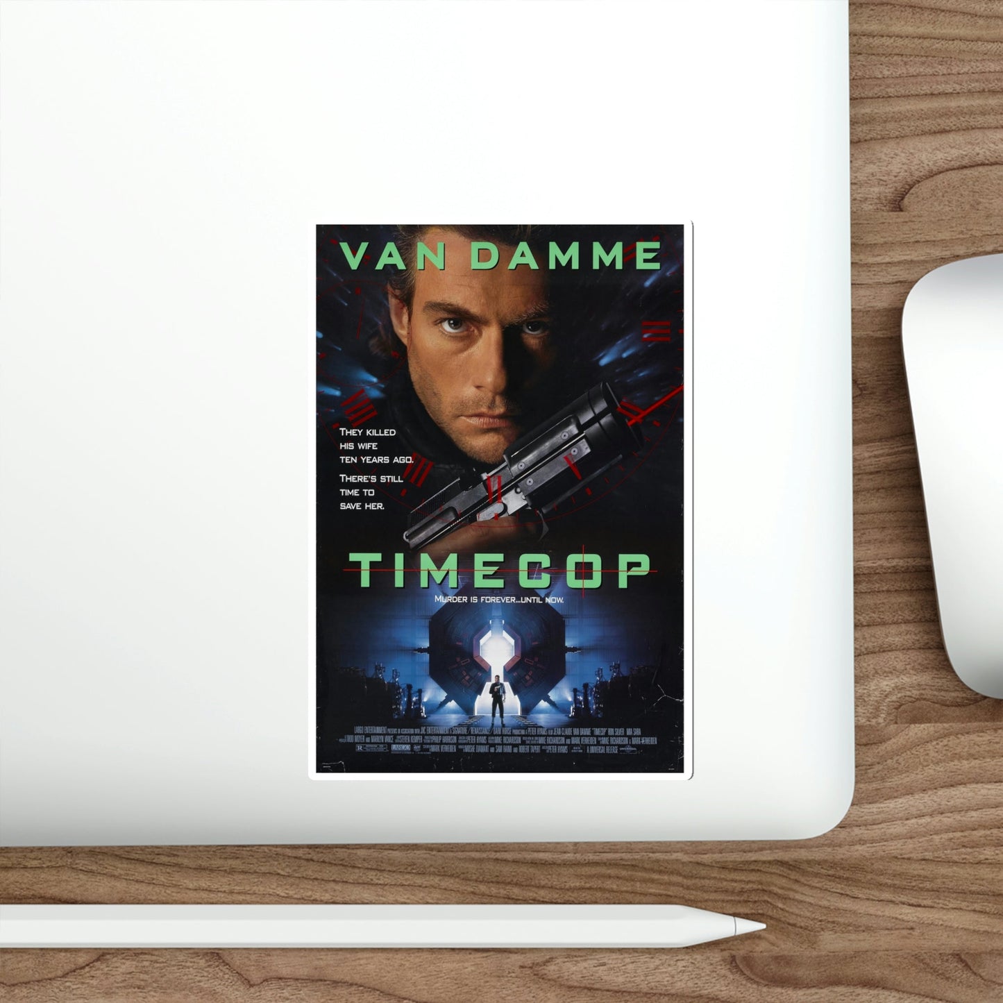 Timecop 1994 Movie Poster STICKER Vinyl Die-Cut Decal-The Sticker Space