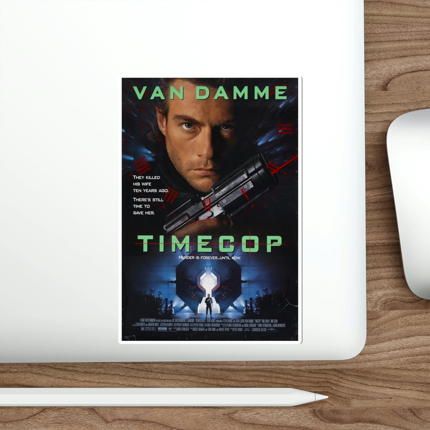 Timecop 1994 Movie Poster STICKER Vinyl Die-Cut Decal-The Sticker Space