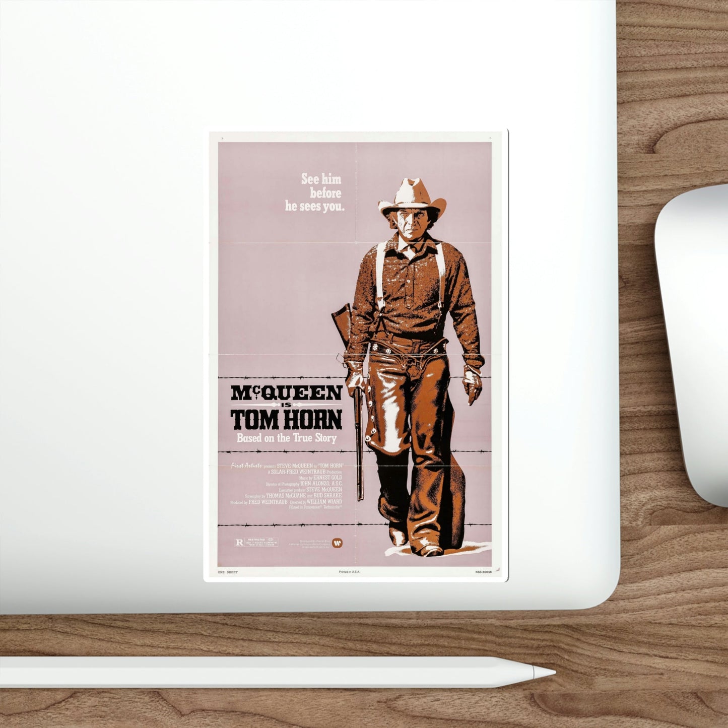 Tom Horn 1980 Movie Poster STICKER Vinyl Die-Cut Decal-The Sticker Space