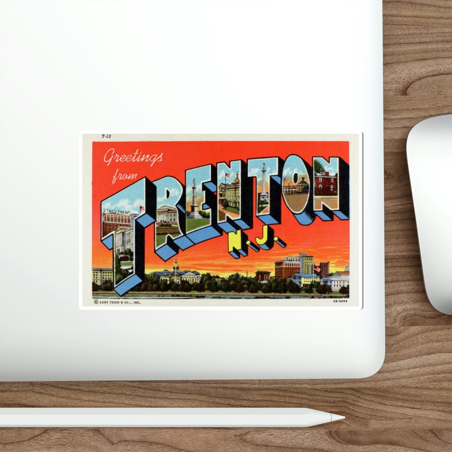 Trenton NJ (Greeting Cards) STICKER Vinyl Die-Cut Decal-The Sticker Space