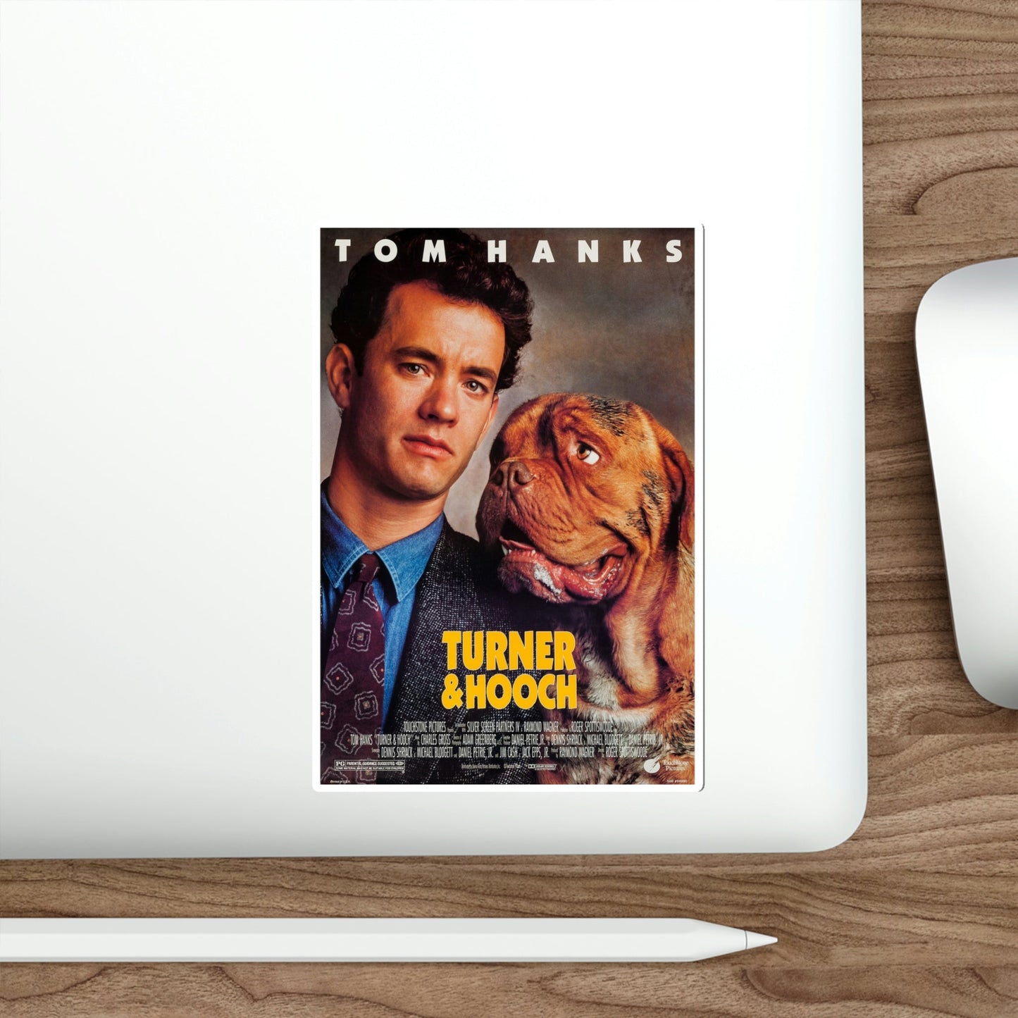 Turner & Hooch 1989 Movie Poster STICKER Vinyl Die-Cut Decal-The Sticker Space