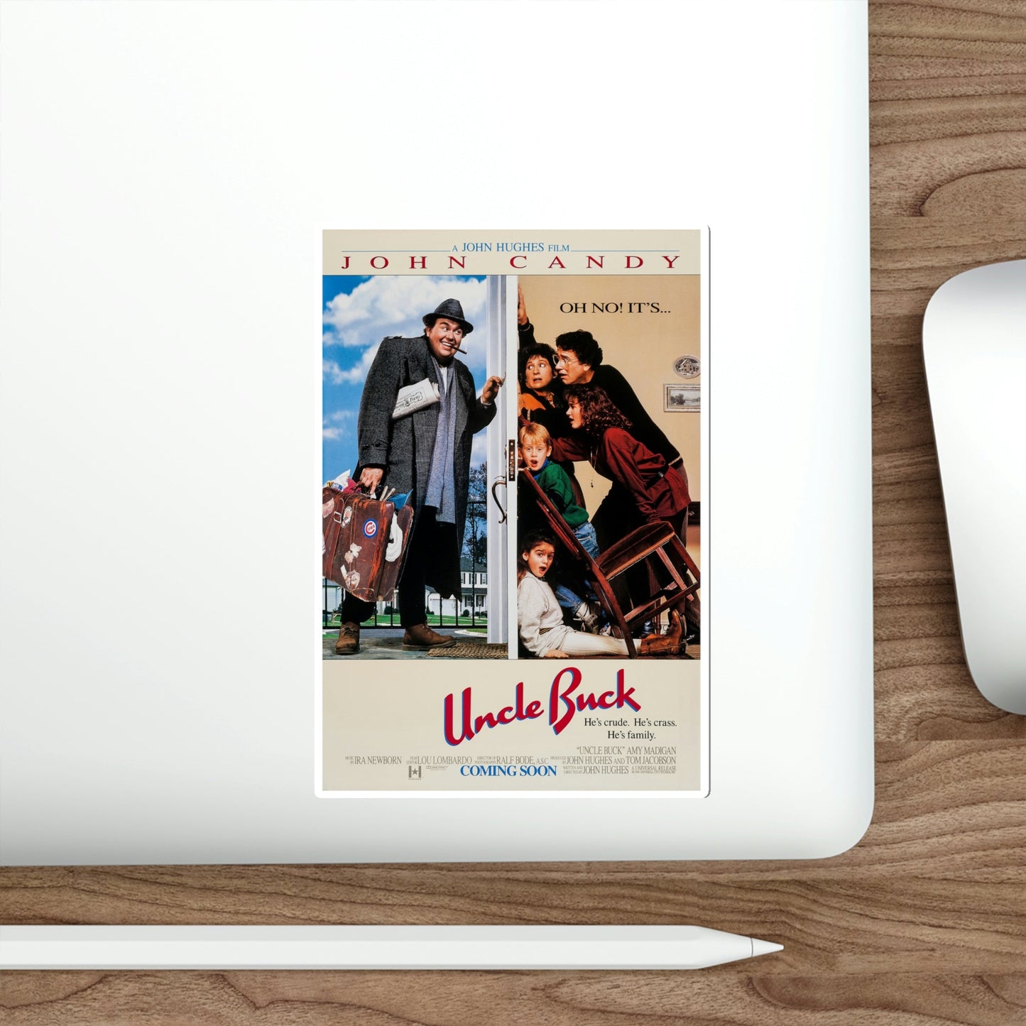 Uncle Buck 1989 Movie Poster STICKER Vinyl Die-Cut Decal-The Sticker Space