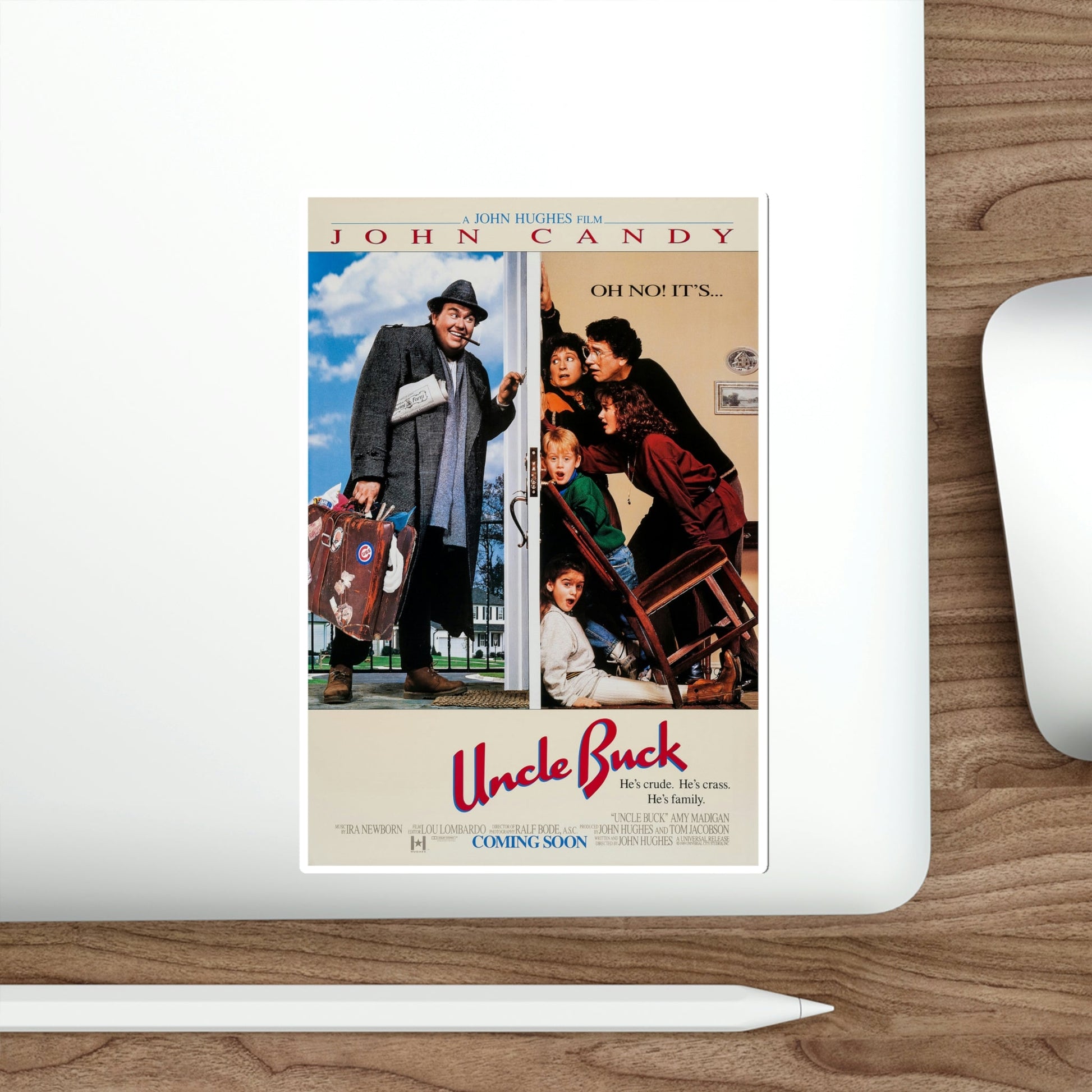 Uncle Buck 1989 Movie Poster STICKER Vinyl Die-Cut Decal-The Sticker Space