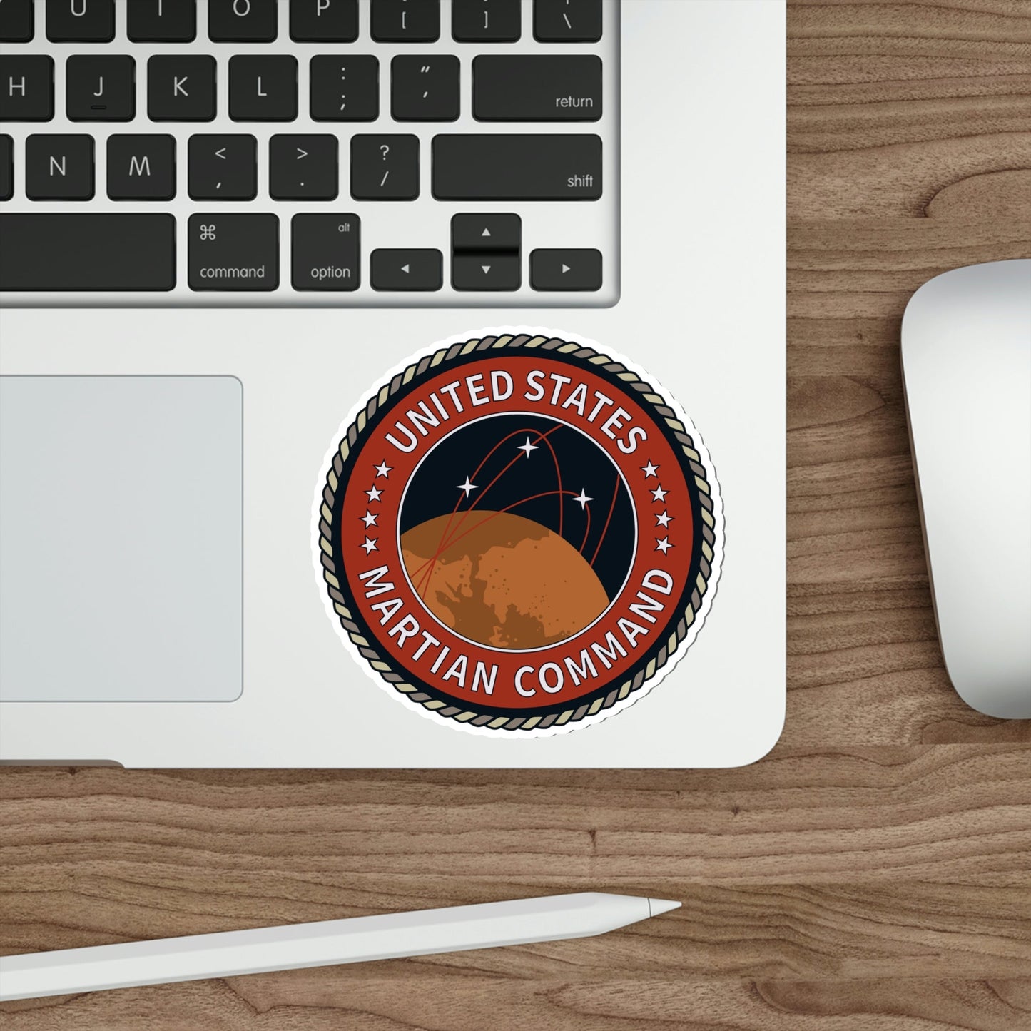 United States Martian Command STICKER Vinyl Die-Cut Decal-The Sticker Space