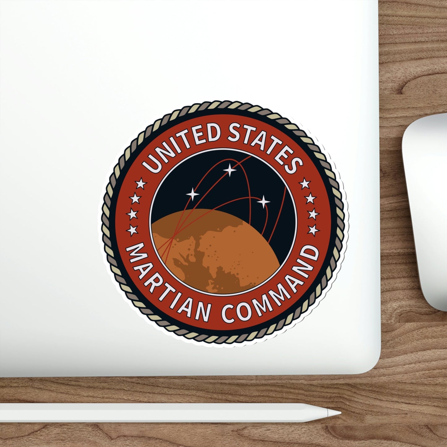 United States Martian Command STICKER Vinyl Die-Cut Decal-The Sticker Space