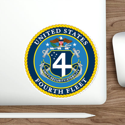 US Fourth Fleet (U.S. Navy) STICKER Vinyl Die-Cut Decal-The Sticker Space