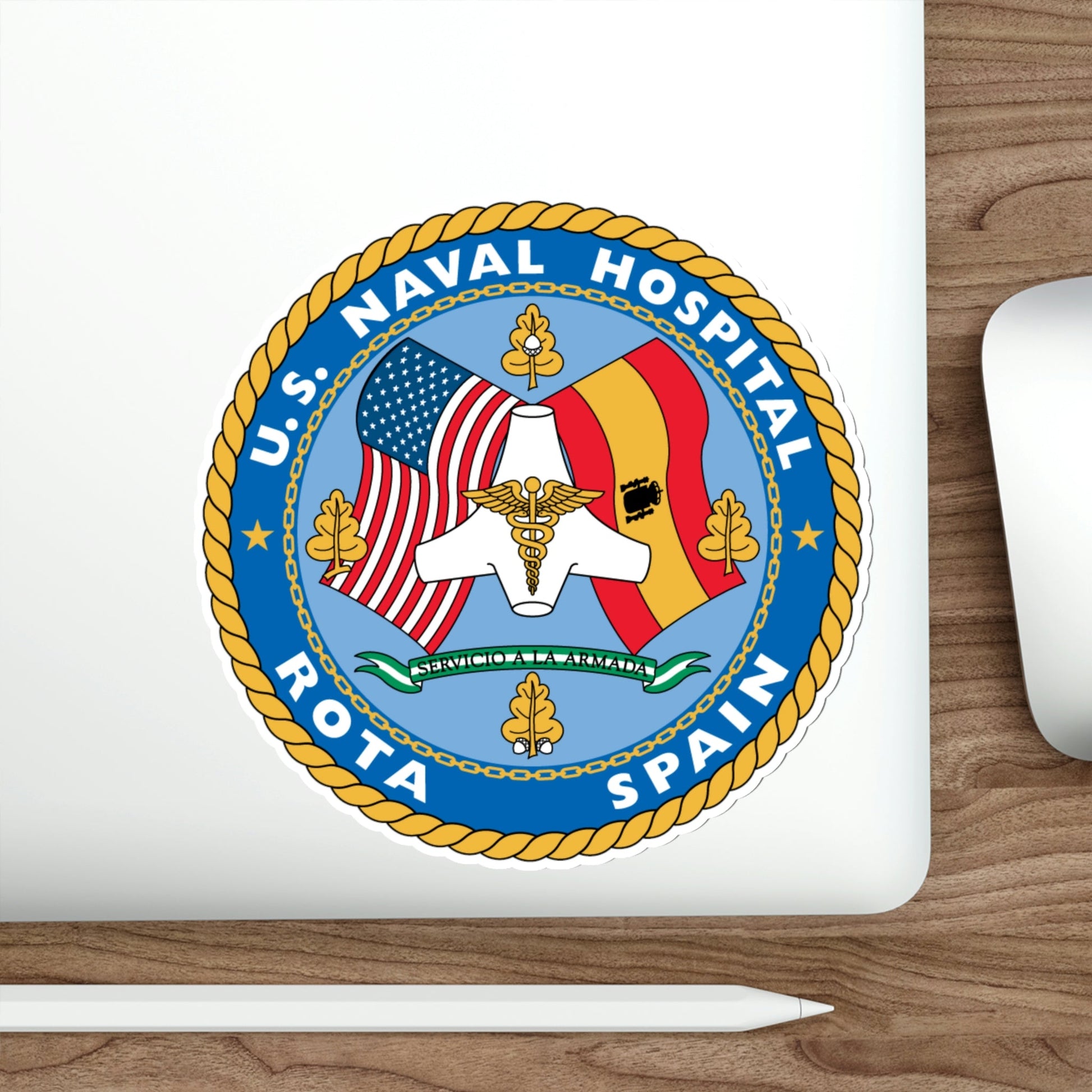 US Naval Hospital Rota Spain (U.S. Navy) STICKER Vinyl Die-Cut Decal-The Sticker Space