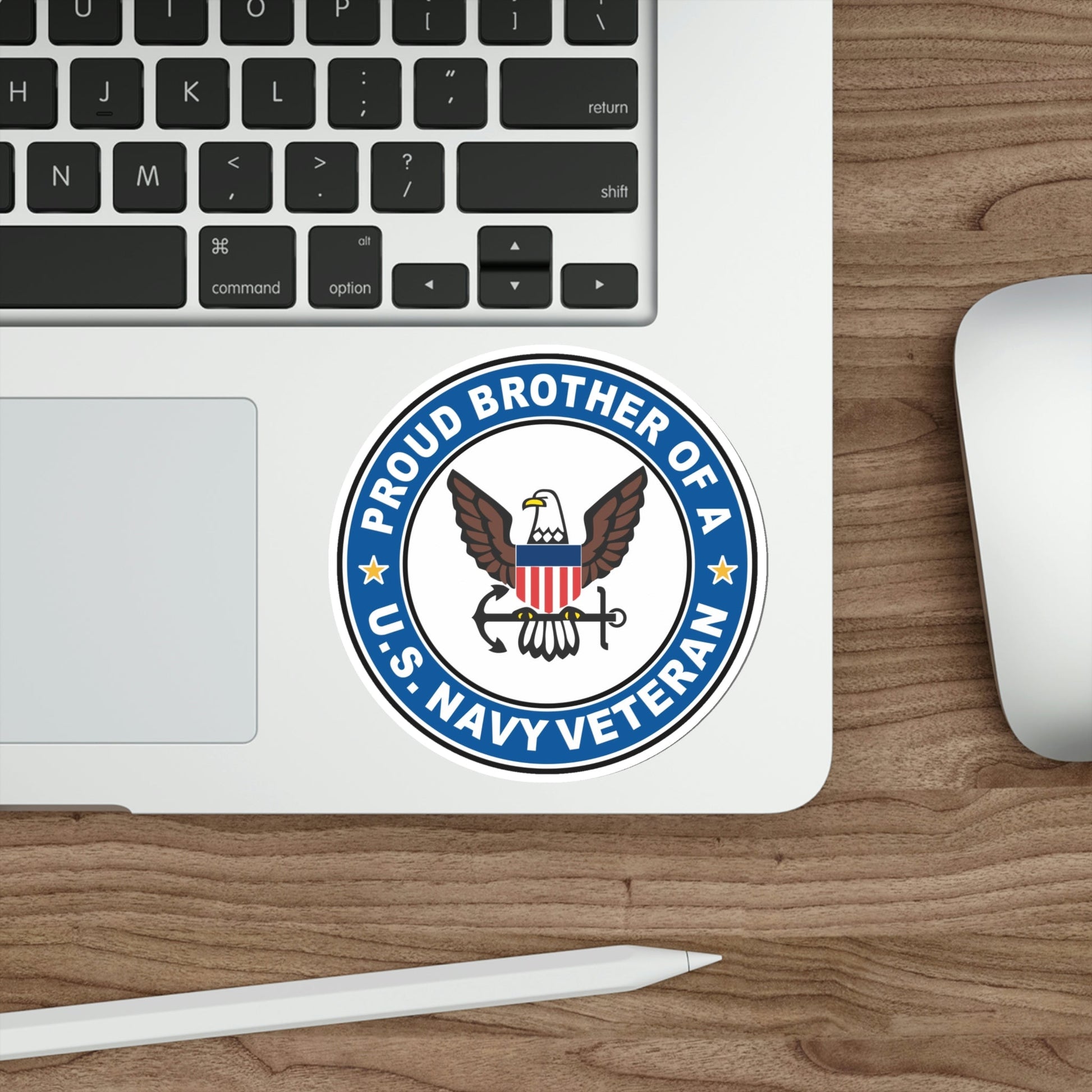 US Navy Veteran Proud Brother (U.S. Navy) STICKER Vinyl Die-Cut Decal-The Sticker Space