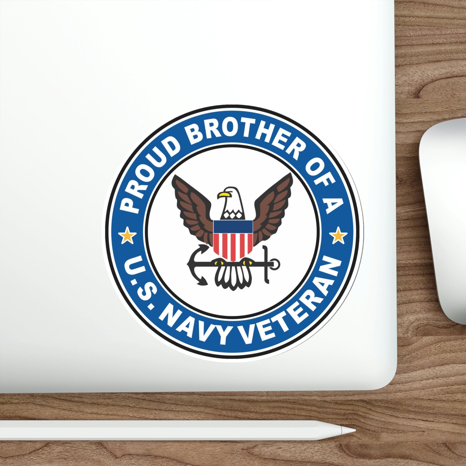 US Navy Veteran Proud Brother (U.S. Navy) STICKER Vinyl Die-Cut Decal-The Sticker Space