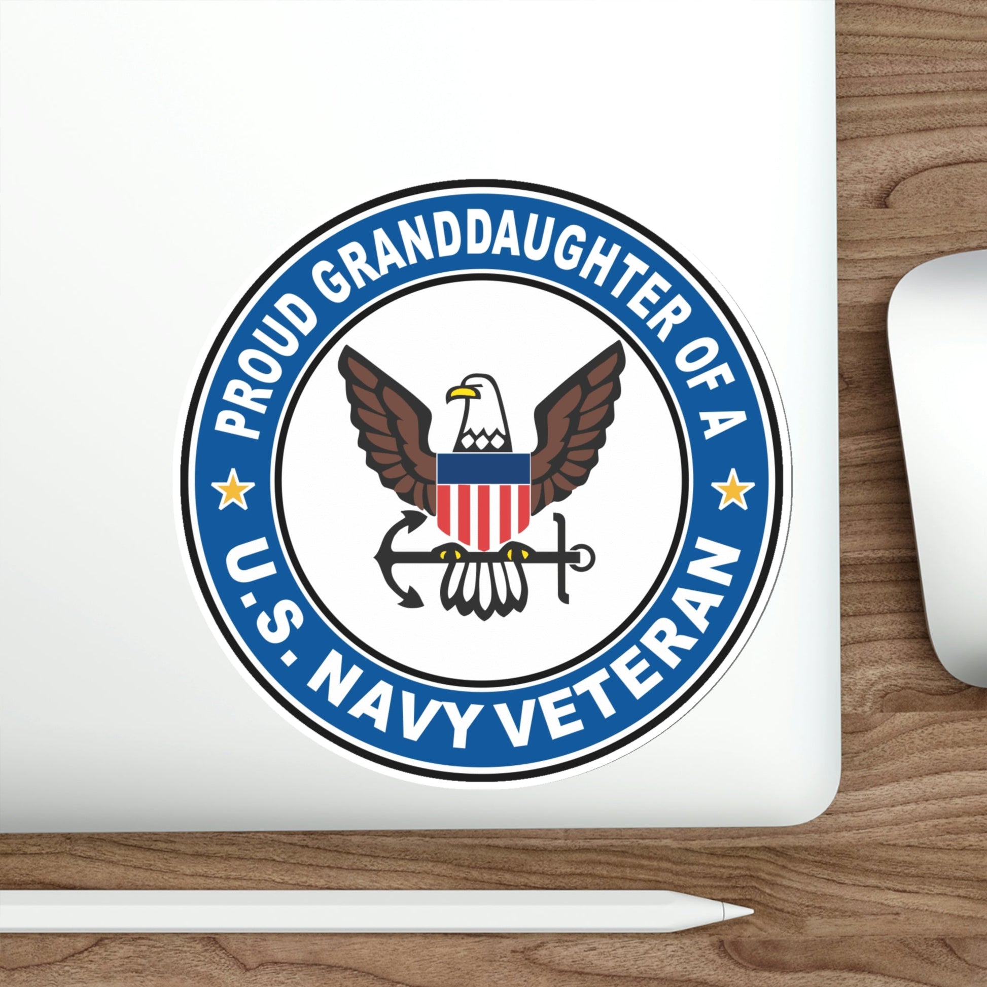 US Navy Veteran Proud Granddaughter (U.S. Navy) STICKER Vinyl Die-Cut Decal-The Sticker Space