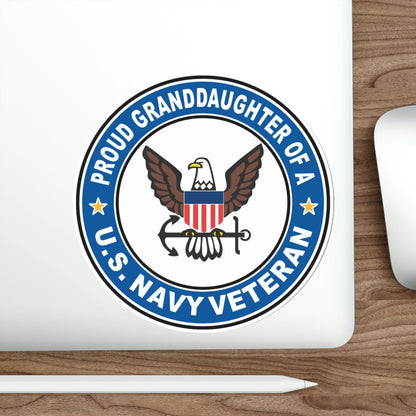 US Navy Veteran Proud Granddaughter (U.S. Navy) STICKER Vinyl Die-Cut Decal-The Sticker Space