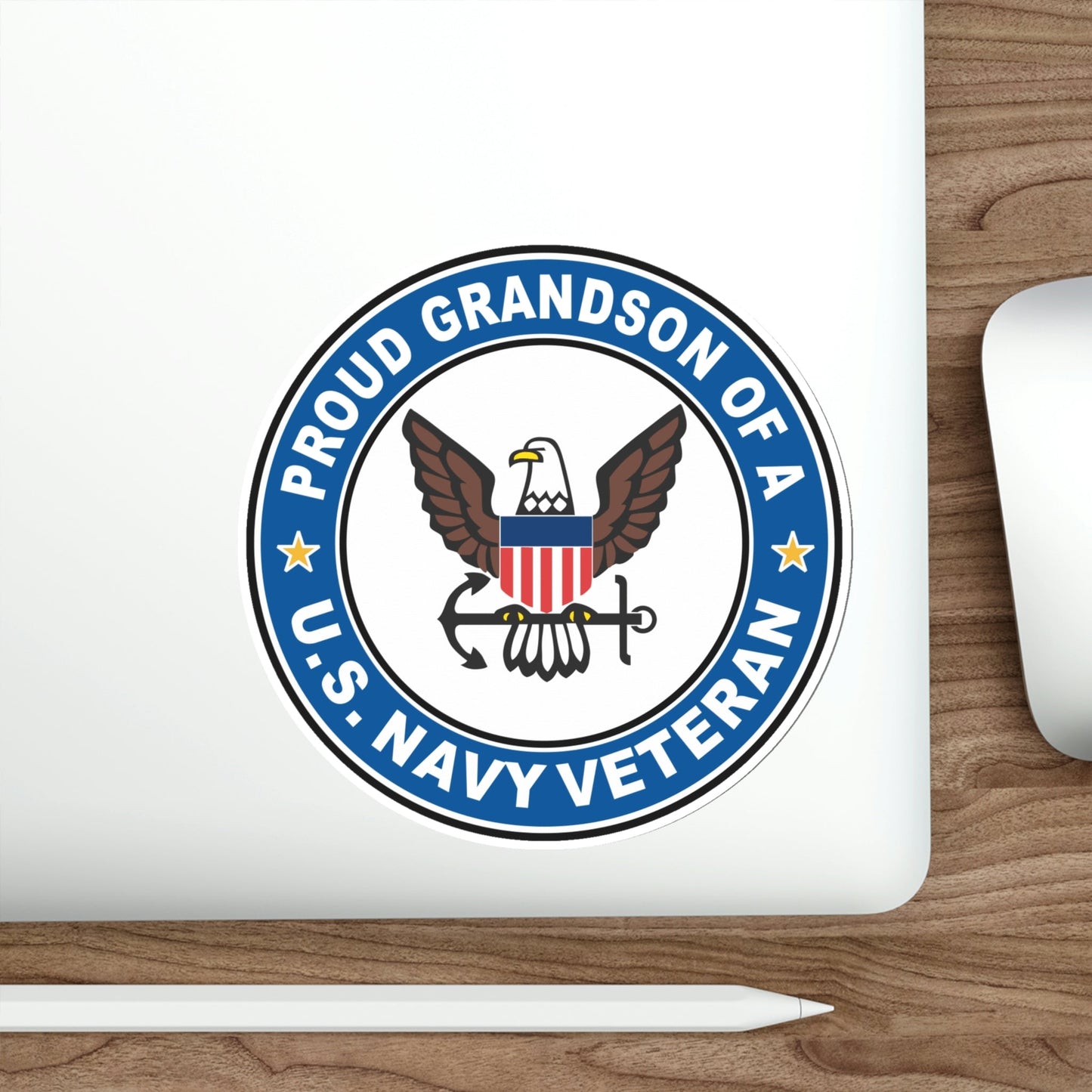 US Navy Veteran Proud Grandson (U.S. Navy) STICKER Vinyl Die-Cut Decal-The Sticker Space