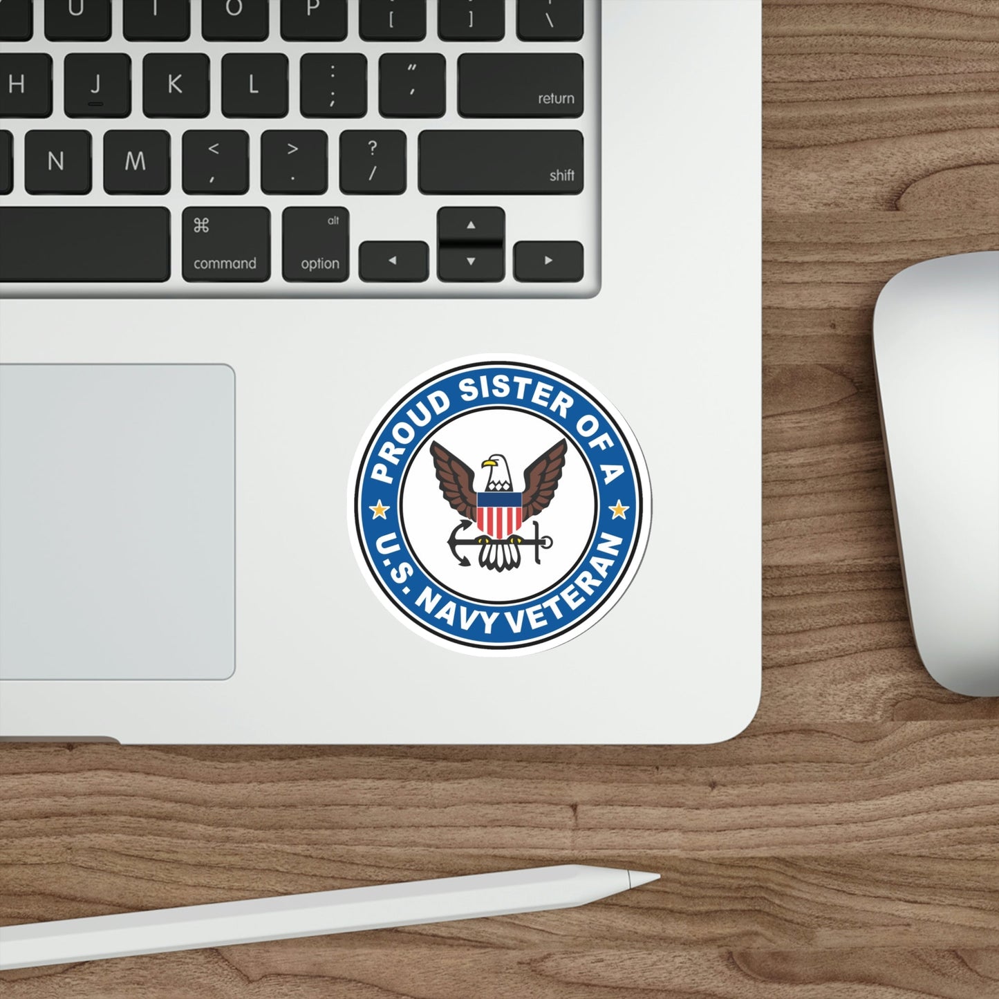 US Navy Veteran Proud Sister (U.S. Navy) STICKER Vinyl Die-Cut Decal-The Sticker Space