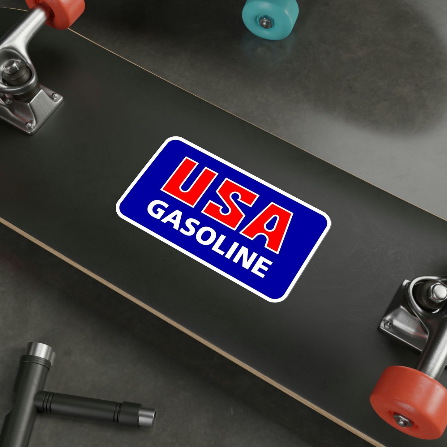 USA Gasoline Logo STICKER Vinyl Die-Cut Decal-The Sticker Space