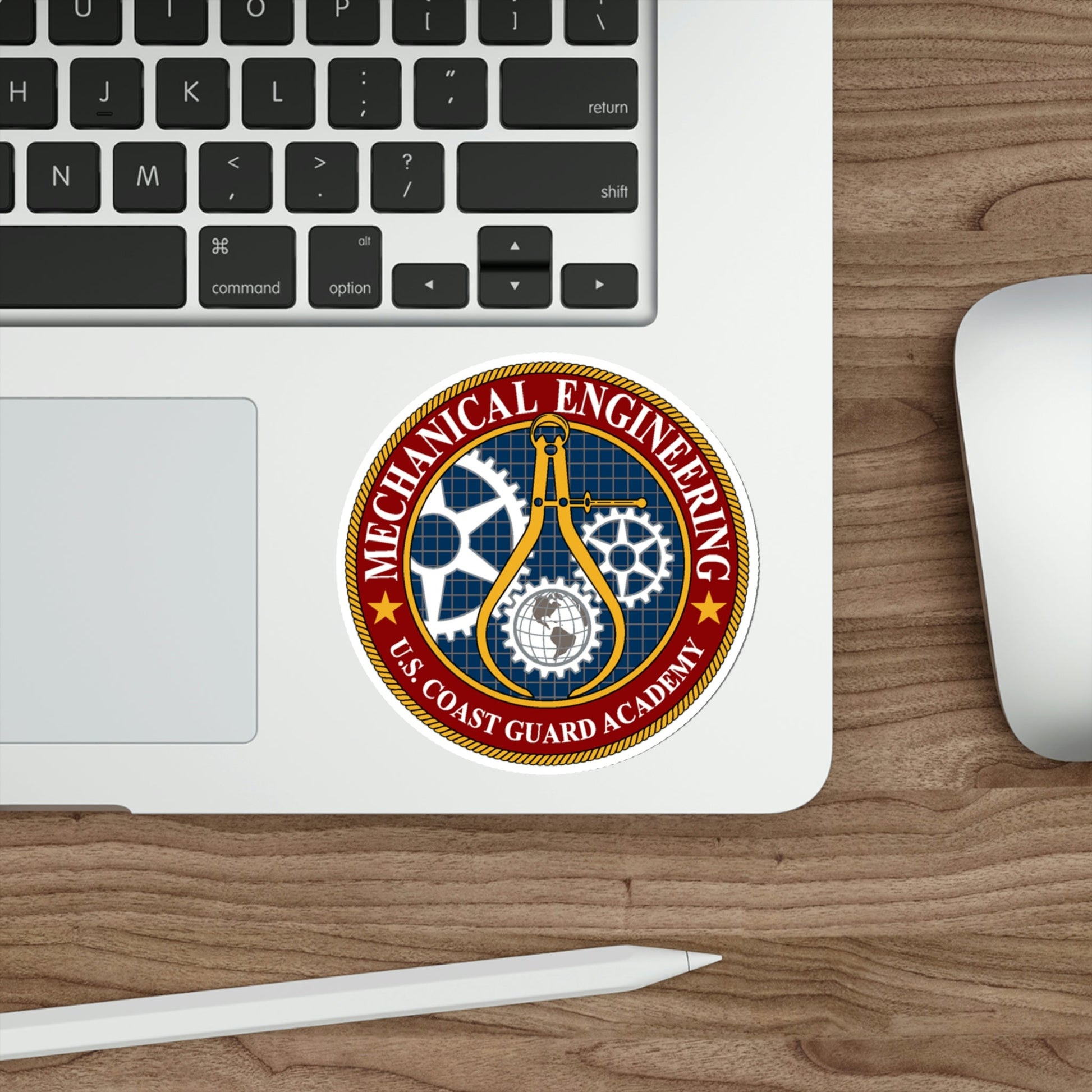 USCG Acad Mech Engineering (U.S. Coast Guard) STICKER Vinyl Die-Cut Decal-The Sticker Space