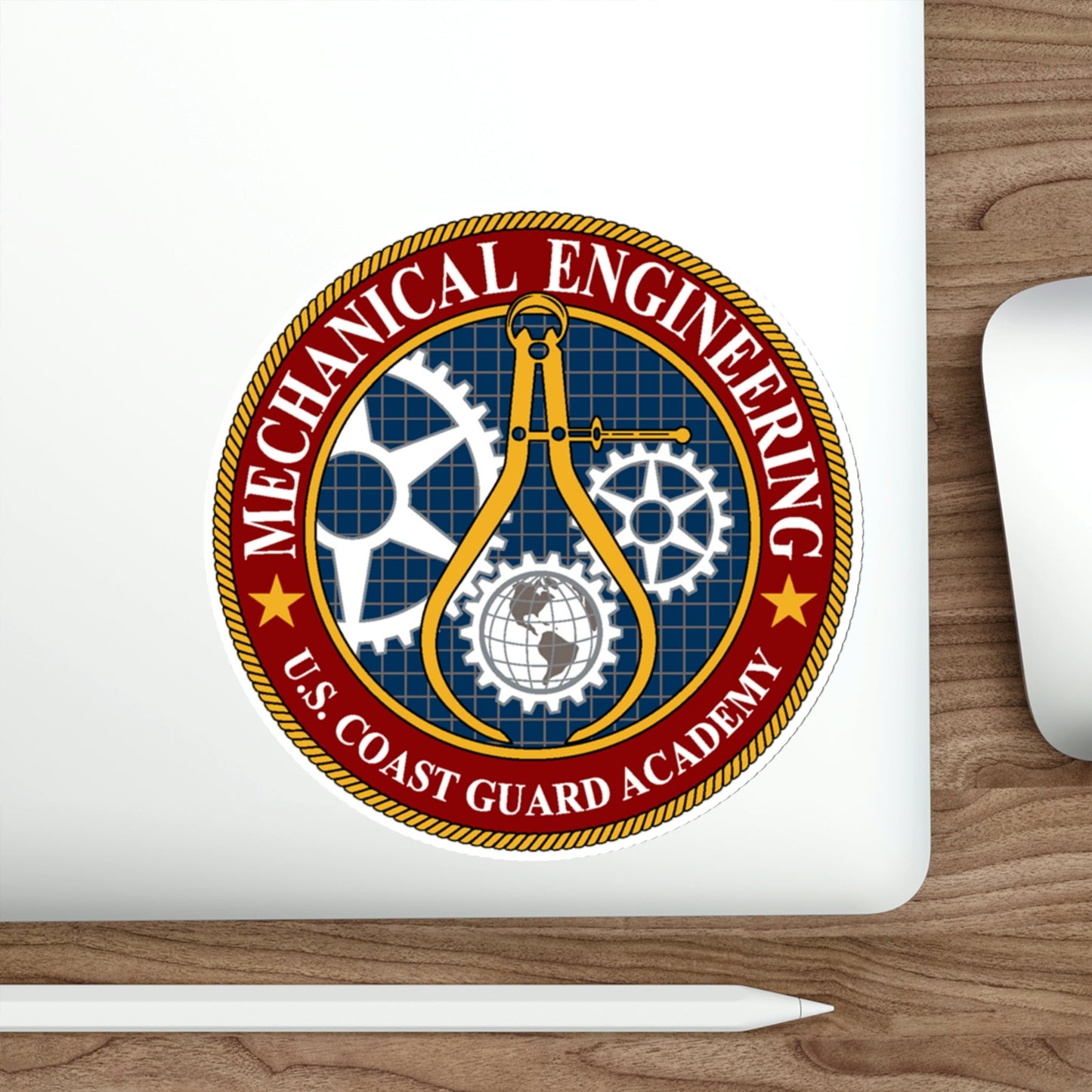 USCG Acad Mech Engineering (U.S. Coast Guard) STICKER Vinyl Die-Cut Decal-The Sticker Space