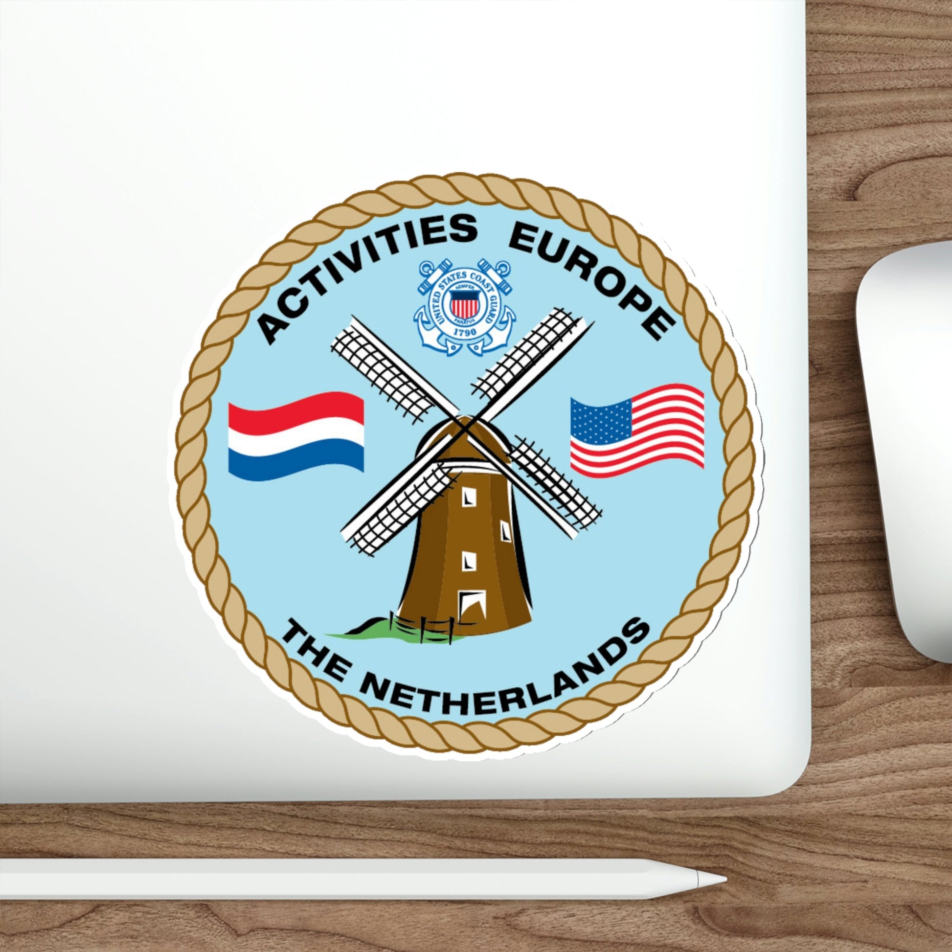 USCG Activities Europe the Netherlands (U.S. Coast Guard) STICKER Vinyl Die-Cut Decal-The Sticker Space